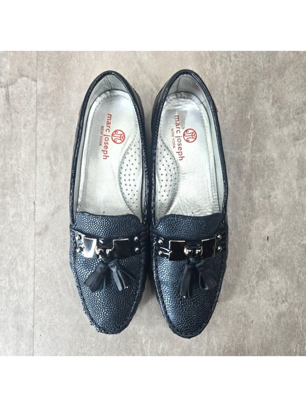 Preppy Tassel Loafers 6 Blue Croc Leather Slip On Comfort Old Money Dress Shoes